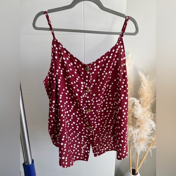 Hayden Polka Dot Tank Top - 2x - Picture 1 of 9